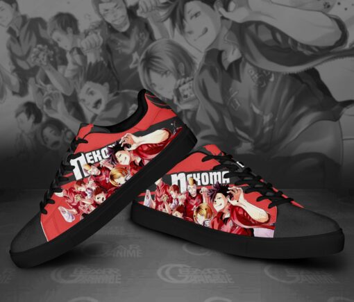 Haikyu Nekoma Skate Shoes Black Haikyu!! Custom Anime Shoes - 2 - GearAnime