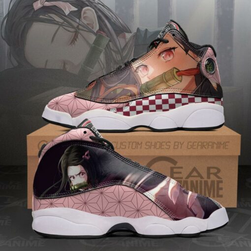 Nezuko Sneakers Demon Slayer Custom Anime Shoes MN10 - 1 - GearAnime
