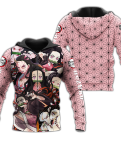 Nezuko Zip Hoodie Demon Slayers Shirt Costume Anime Fan Gift Idea VA06 - 1 - GearAnime