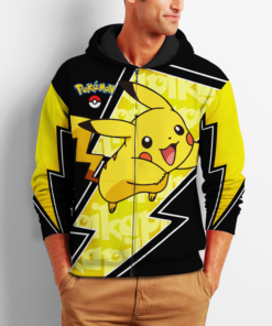 Pikachu Zip Hoodie Costume Pokemon Shirt Fan Gift Idea VA06 - 2 - GearAnime