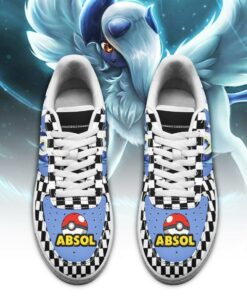 Poke Absol Sneakers Checkerboard Custom Pokemon Shoes - 2 - GearAnime