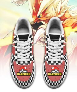 Poke Blaziken Sneakers Checkerboard Custom Pokemon Shoes - 2 - GearAnime