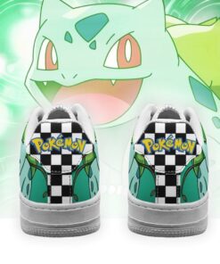 Poke Bulbasaur Sneakers Checkerboard Custom Pokemon Shoes - 3 - GearAnime