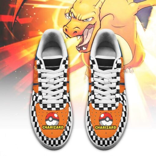 Charizard Sneakers Checkerboard Pokemon Custom Shoes - 2 - GearAnime