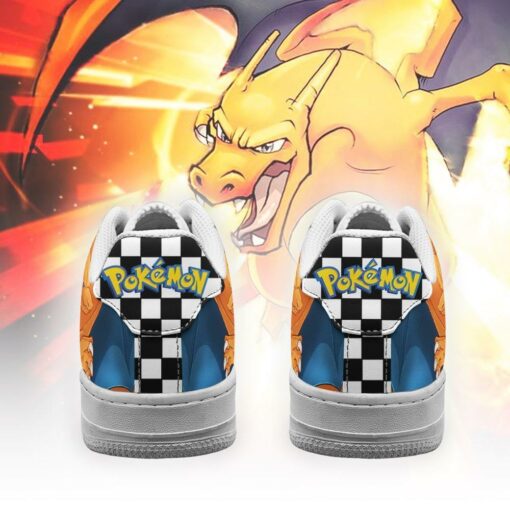 Charizard Sneakers Checkerboard Pokemon Custom Shoes - 3 - GearAnime