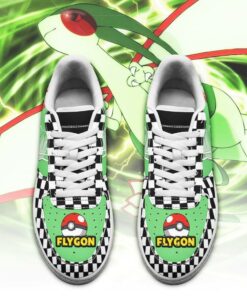 Poke Flygon Sneakers Checkerboard Custom Pokemon Shoes - 2 - GearAnime