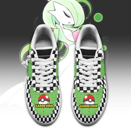 Poke Gardevoir Sneakers Checkerboard Custom Pokemon Shoes - 2 - GearAnime