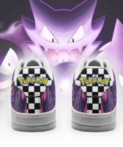 Poke Gengar Sneakers Checkerboard Custom Pokemon Shoes - 3 - GearAnime