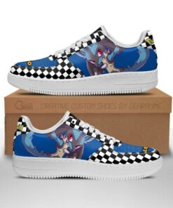 Poke Lucario Sneakers Checkerboard Custom Pokemon Shoes - 1 - GearAnime