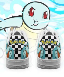 Poke Squirtle Sneakers Checkerboard Custom Pokemon Shoes - 3 - GearAnime