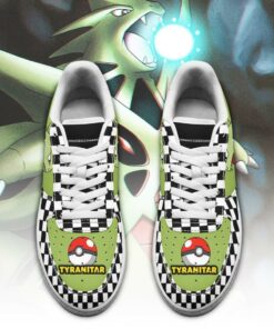Poke Tyranitar Sneakers Checkerboard Custom Pokemon Shoes - 2 - GearAnime