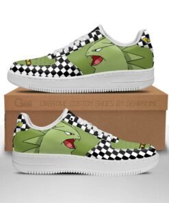 Poke Tyranitar Sneakers Checkerboard Custom Pokemon Shoes - 1 - GearAnime
