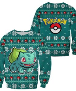 Pokemon Bulbasaur Ugly Christmas Sweater Custom Xmas Gift - 1 - GearAnime