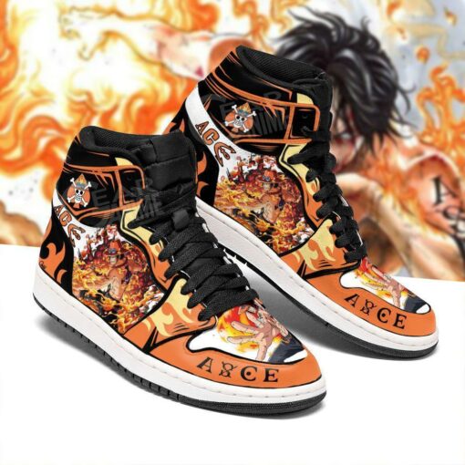 Portgas D. Ace Sneakers One Piece Anime Shoes Fan Gift MN06 - 2 - GearAnime