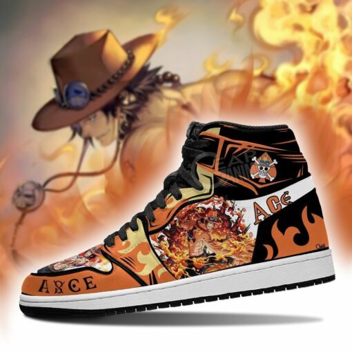 Portgas D. Ace Sneakers One Piece Anime Shoes Fan Gift MN06 - 3 - GearAnime