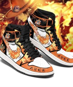 Portgas D. Ace Shoes Boots Fire Fist Skill One Piece Anime Sneakers - 2 - GearAnime