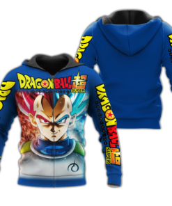 Prince Vegeta Zip Hoodie Cosplay Dragon Ball Shirt Anime Fan Gift VA06 - 1 - GearAnime