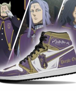Purple Orca Magic Knight Sneakers Black Clover Sneakers Anime - 3 - GearAnime