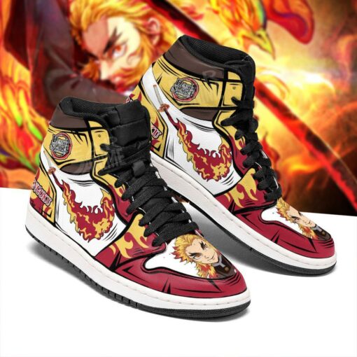 Rengoku Sneakers Fire Skill Demon Slayer Anime Shoes Fan Gift Idea MN05 - 2 - GearAnime