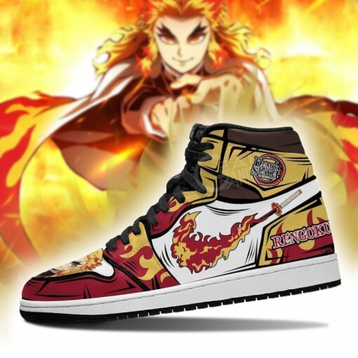 Rengoku Sneakers Fire Skill Demon Slayer Anime Shoes Fan Gift Idea MN05 - 3 - GearAnime