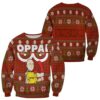 Saitama Oppai Ugly Christmas Sweater One Punch Man Anime Xmas Gift - 1 - GearAnime