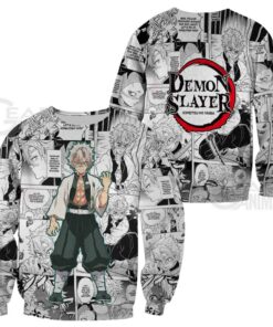 Demon Slayer Sanemi Shinazugawa Hoodie Anime Mix Manga KNY Shirt - 2 - GearAnime