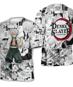Demon Slayer Sanemi Shinazugawa Hoodie Anime Mix Manga KNY Shirt - 3 - GearAnime