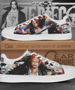 Red Hair Shanks Skate Shoes One Piece Custom Anime Shoes - 1 - GearAnime