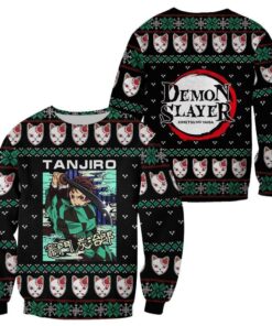 Tanjiro Kamado Ugly Christmas Sweater Demon Slayer Anime Xmas Custom Clothes - 1 - GearAnime
