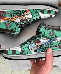Tanjiro Sneaker Boots Water & Fire Demon Slayer Anime Shoes Fan MN06 - 2 - GearAnime