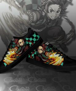 Tanjiro Sun Breathing Skate Shoes Demon Slayer Anime Custom Shoes PN10 - 3 - GearAnime