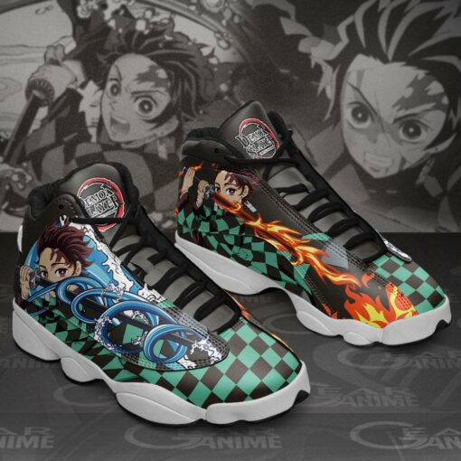 Tanjiro Water And Fire Sneakers Demon Slayer Anime Shoes MN10 - 2 - GearAnime