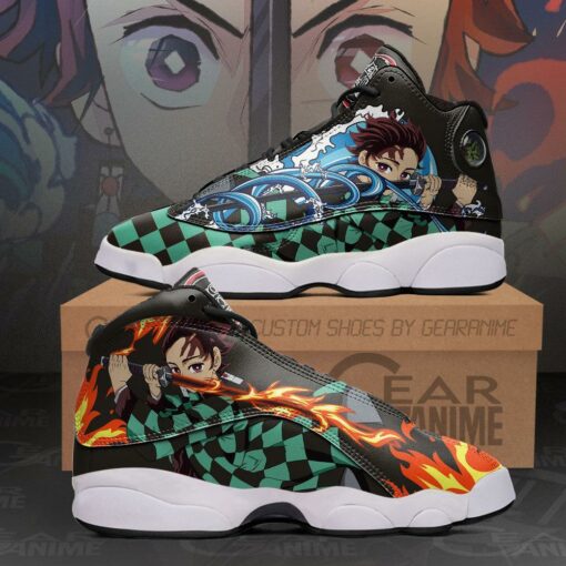 Tanjiro Water And Fire Sneakers Demon Slayer Anime Shoes MN10 - 1 - GearAnime