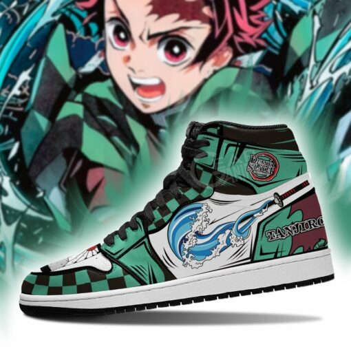 Tanjiro Water Skill Sneakers Demon Slayer Anime Shoe Boots Leather - 3 - GearAnime