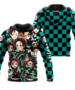 Tanjiro Zip Hoodie Demon Slayers Shirt Costume Anime Fan Gift Idea VA06 - 1 - GearAnime