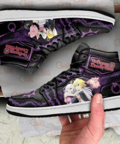The Seven Deadly Sins Sneakers Meliodas and Elizabeth Anime Custom Shoes - 1 - GearAnime