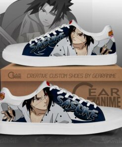 Uchiha Sasuke Skate Shoes Naruto Anime Custom Shoes PN10 - 1 - GearAnime
