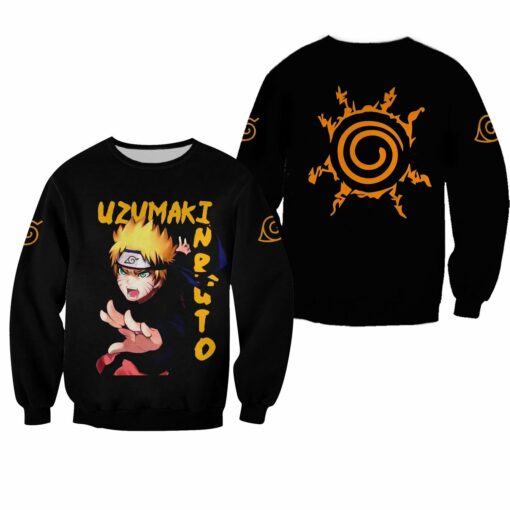 Uzumaki Naruto Shirt Naruto Family Symbol Anime Hoodie Sweater - 2 - GearAnime