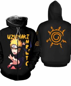 Uzumaki Naruto Shirt Naruto Family Symbol Anime Hoodie Sweater - 1 - GearAnime