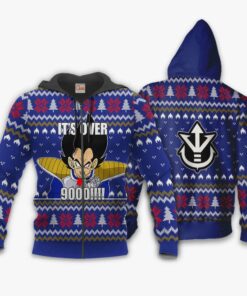 Vegeta Ugly Christmas Sweater It's Over 9000 Funny DBZ Xmas Gift VA10 - 2 - GearAnime