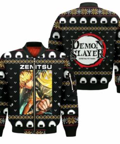Zenitsu Agatsuma Ugly Christmas Sweater Demon Slayer Anime Custom Xmas Clothes - 4 - GearAnime