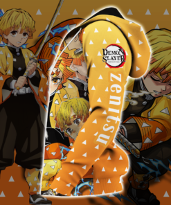 Zenitsu Zip Hoodie Demon Slayers Shirt Costume Anime Fan Gift Idea VA06 - 3 - GearAnime