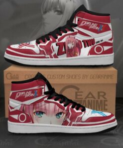 Zero Two Darling In The Franxx Sneakers Code 002 Custom Shoes - 2 - GearAnime