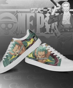 Roronoa Zoro Skate Shoes One Piece Custom Anime Shoes - 3 - GearAnime