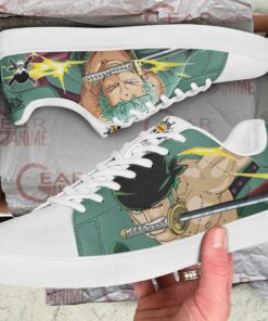 Roronoa Zoro Skate Shoes One Piece Custom Anime Shoes - 2 - GearAnime