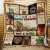 I Am A Book Dragon Quilt Blanket Geembi 3