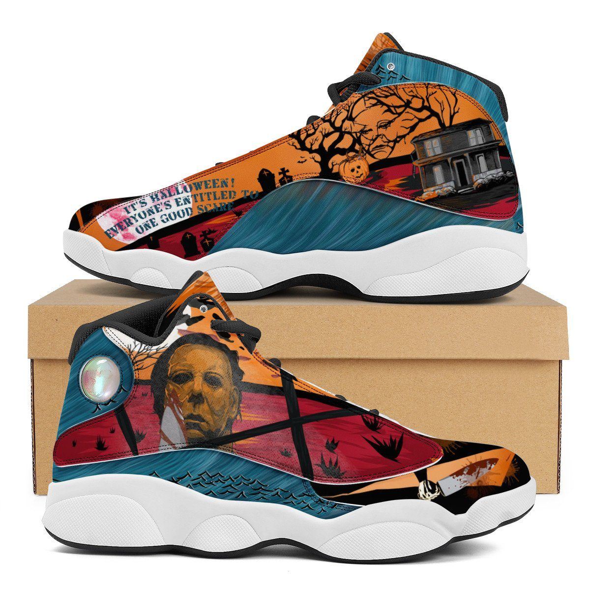 Michael Myers Jordan 13 Sneakers - JD13 Custom Shoes - Printarest