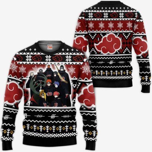 Akatsuki Clan Christmas Sweater Custom Naruto Xmas Gifts Idea - 1 - GearAnime