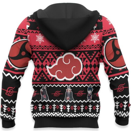 Akatsuki Itachi Ugly Christmas Sweater Custom Naruto Xmas Gifts Idea - 4 - GearAnime