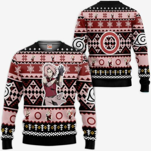 Haruno Sakura Ugly Christmas Sweater Custom Naruto Xmas Gifts Idea - 1 - GearAnime